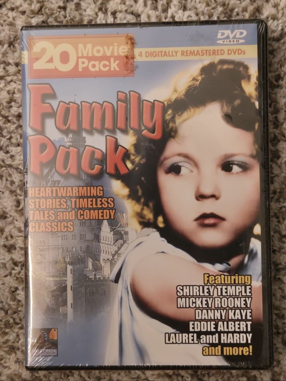 Family Pack 20 Movie DVD Set - Classic Shirle Temple, Laurel & Hardy, & Others